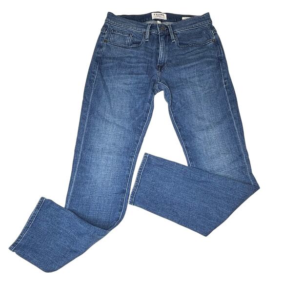 Frame Denim L’homme Slim Mens Blue Medium Wash Jeans 28 - Picture 1 of 10